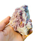 Profile shot of purple Lepidolite specimen, sourced from Minas Gerais, Brazil, carried for Stress Relief and Emotional Healing.