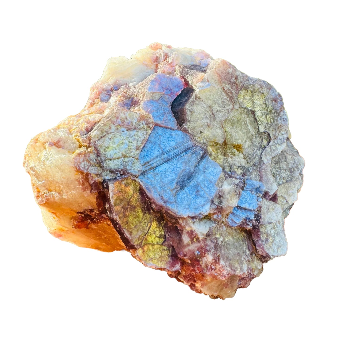Detail shot of Grade AA Grade Lepidolite cluster under natural light