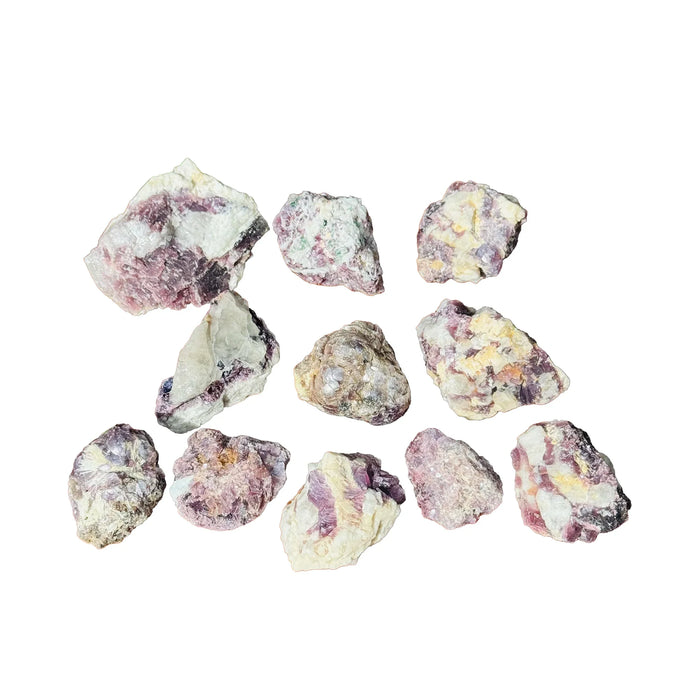 Lepidolite Raw Stones for Anxiety Relief, Calm & Emotional Healing — pink rough natural, hand-selected AA from Brazil