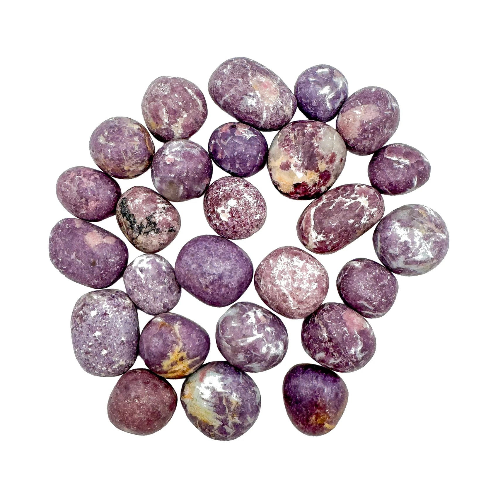 Lepidolite Palm Stones for Emotional Healing, Self-Love & Sleep — pink smooth polished, hand-selected AA Peru-sourced