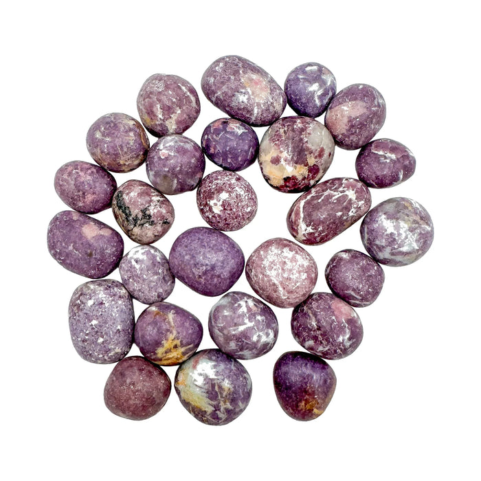 Lepidolite Palm Stones for Emotional Healing, Self-Love & Sleep — pink smooth polished, hand-selected AA Peru-sourced