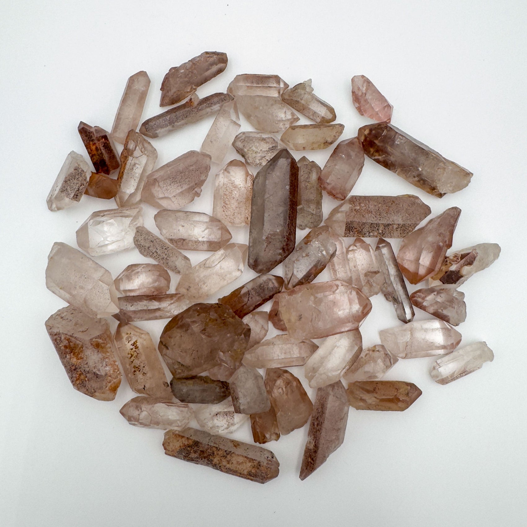 Raw Lithium Quartz points from Minas Gerais Brazil bulk lot
