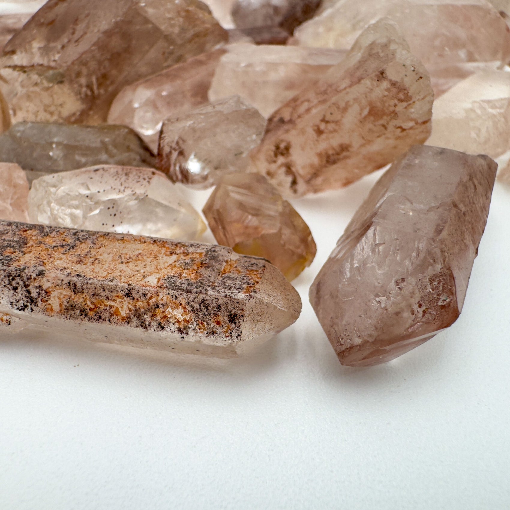 Raw Lithium Quartz points from Minas Gerais Brazil bulk lot