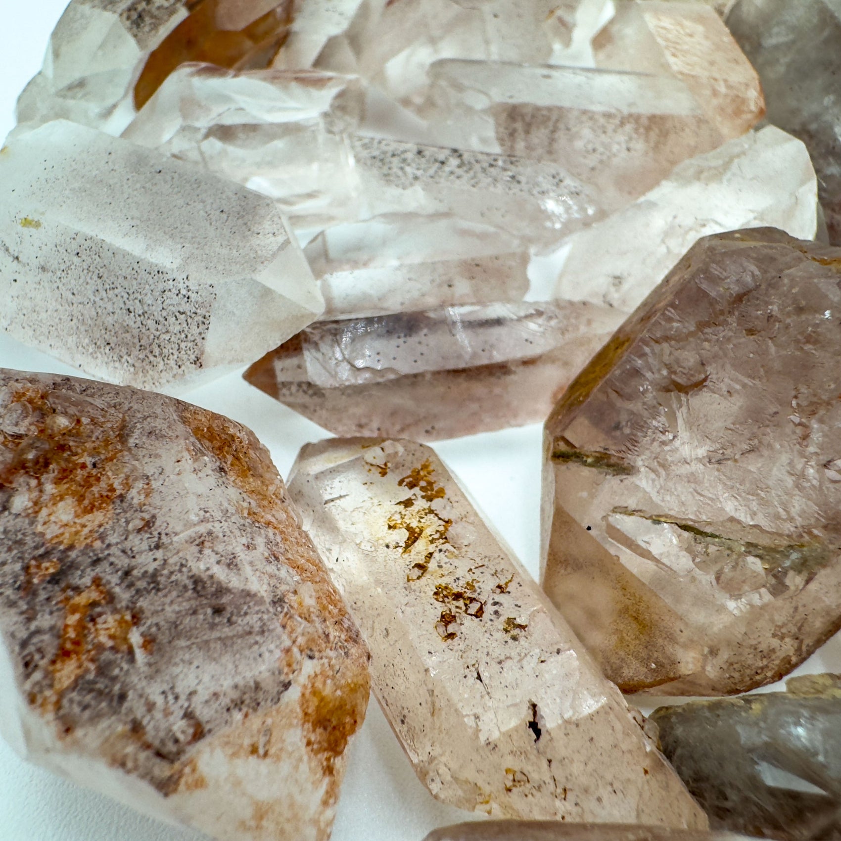 Raw Lithium Quartz points from Minas Gerais Brazil bulk lot
