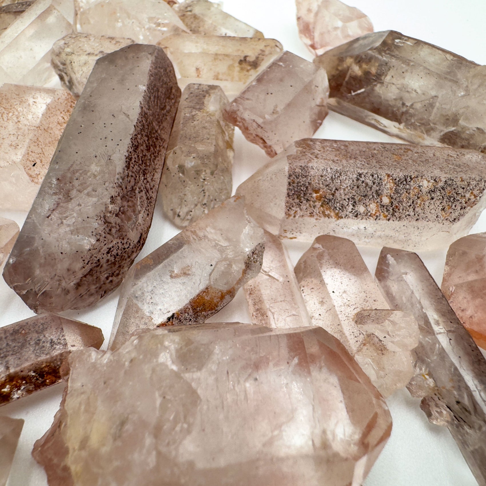Raw Lithium Quartz points from Minas Gerais Brazil bulk lot