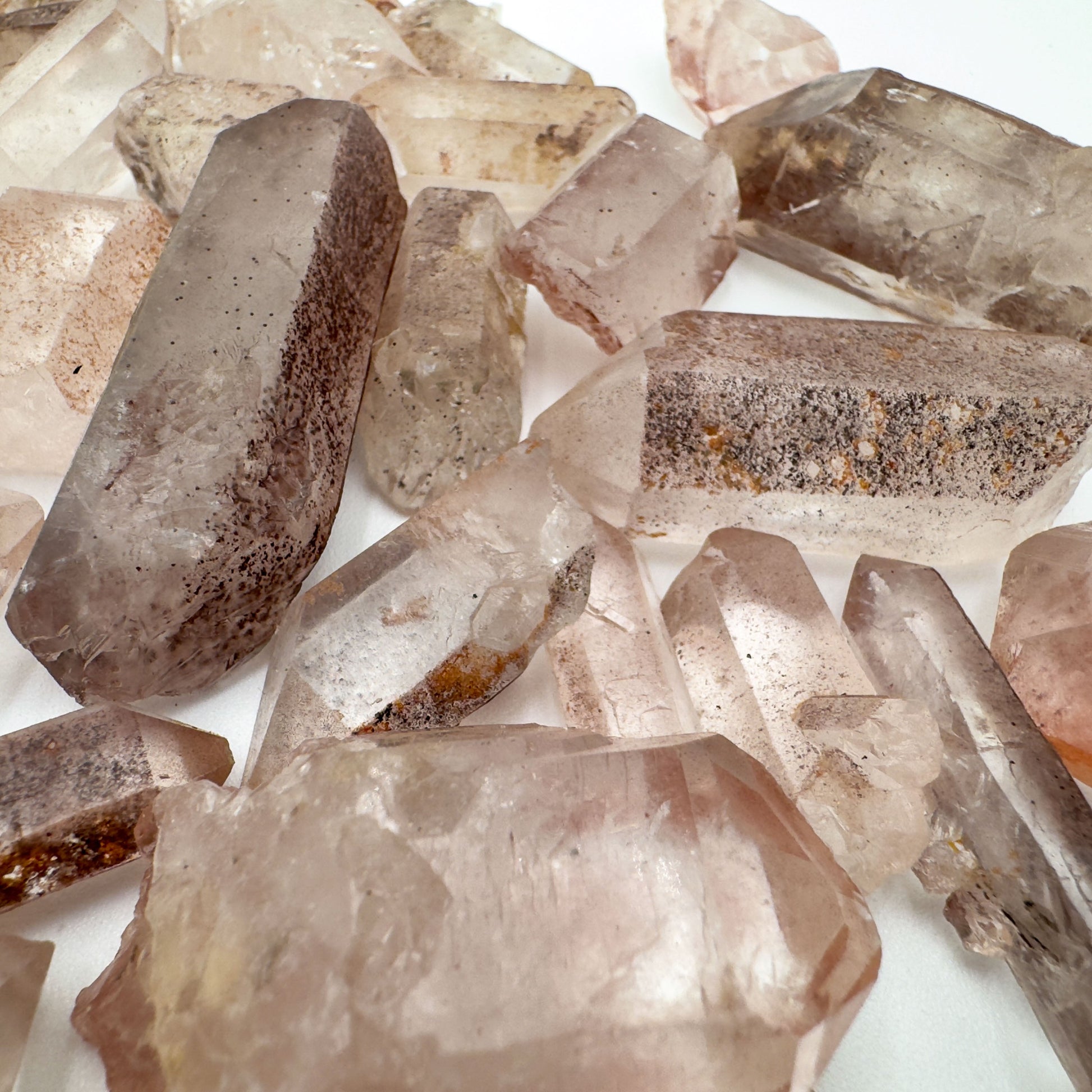 Raw Lithium Quartz points from Minas Gerais Brazil bulk lot