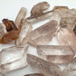 Full piece view of Lithium Quartz raw crystal, from Minas Gerais, Brazil, shown for size reference.