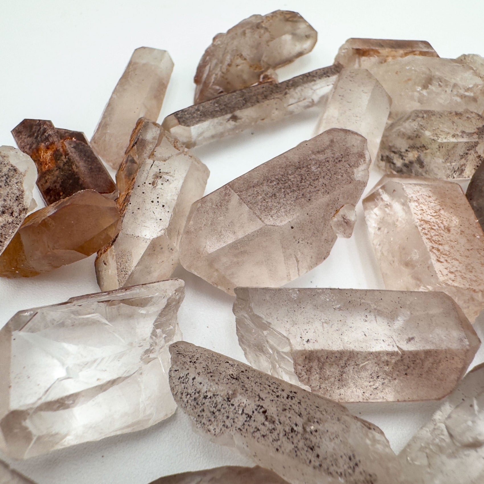 Raw Lithium Quartz points from Minas Gerais Brazil bulk lot