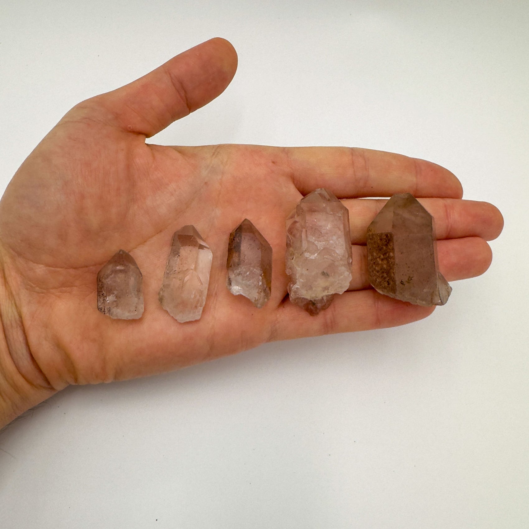 Raw Lithium Quartz points from Minas Gerais Brazil bulk lot