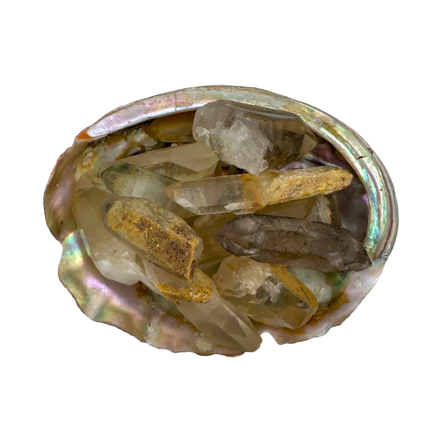 Lodolite Quartz Crystals for Grounding, Meditation & Heart Chakra Support — clear natural, hand-selected AA Brazil-sourced