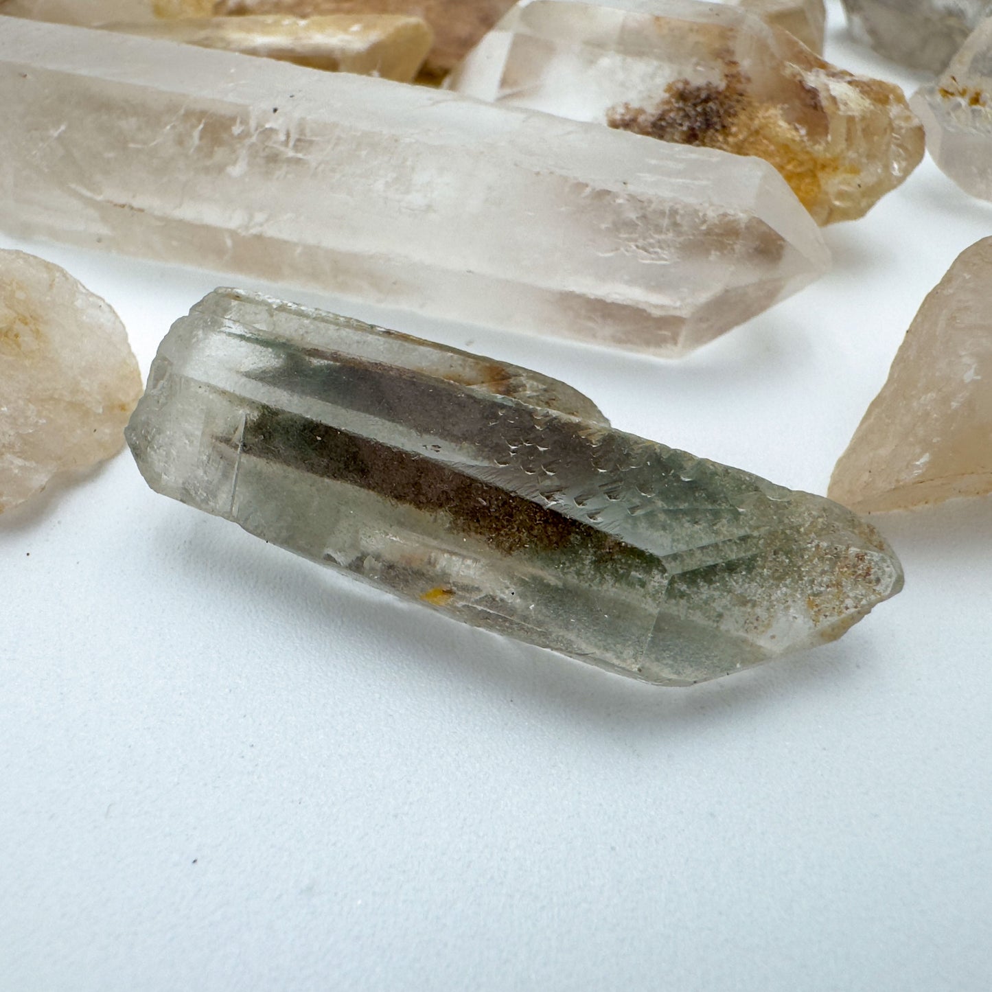 Raw Lodolite Quartz garden quartz points from Minas Gerais Brazil bulk lot
