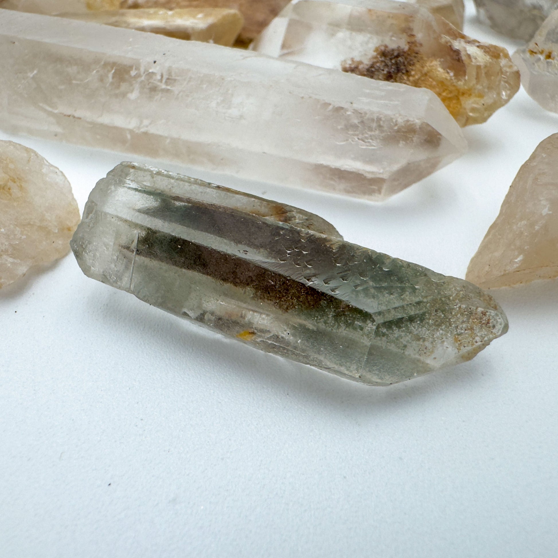 Raw Lodolite Quartz garden quartz points from Minas Gerais Brazil bulk lot