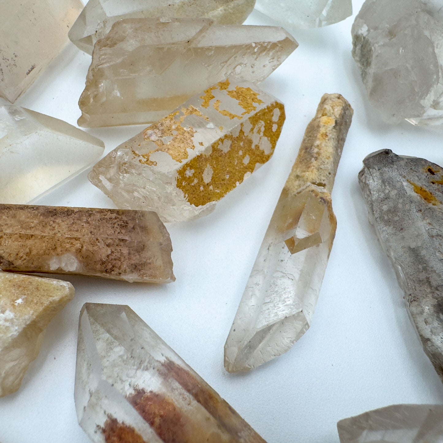 Raw Lodolite Quartz garden quartz points from Minas Gerais Brazil bulk lot