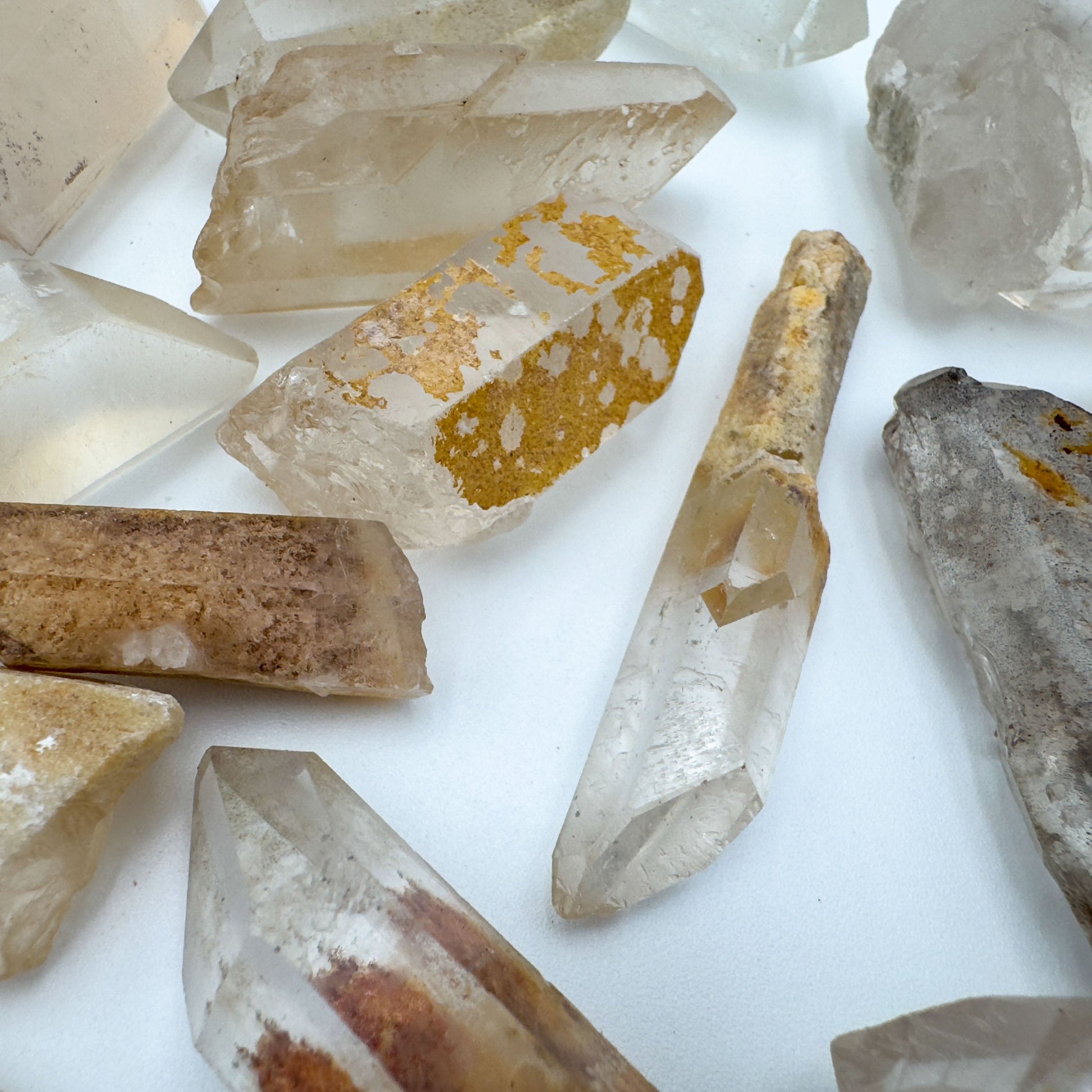 Raw Lodolite Quartz garden quartz points from Minas Gerais Brazil bulk lot