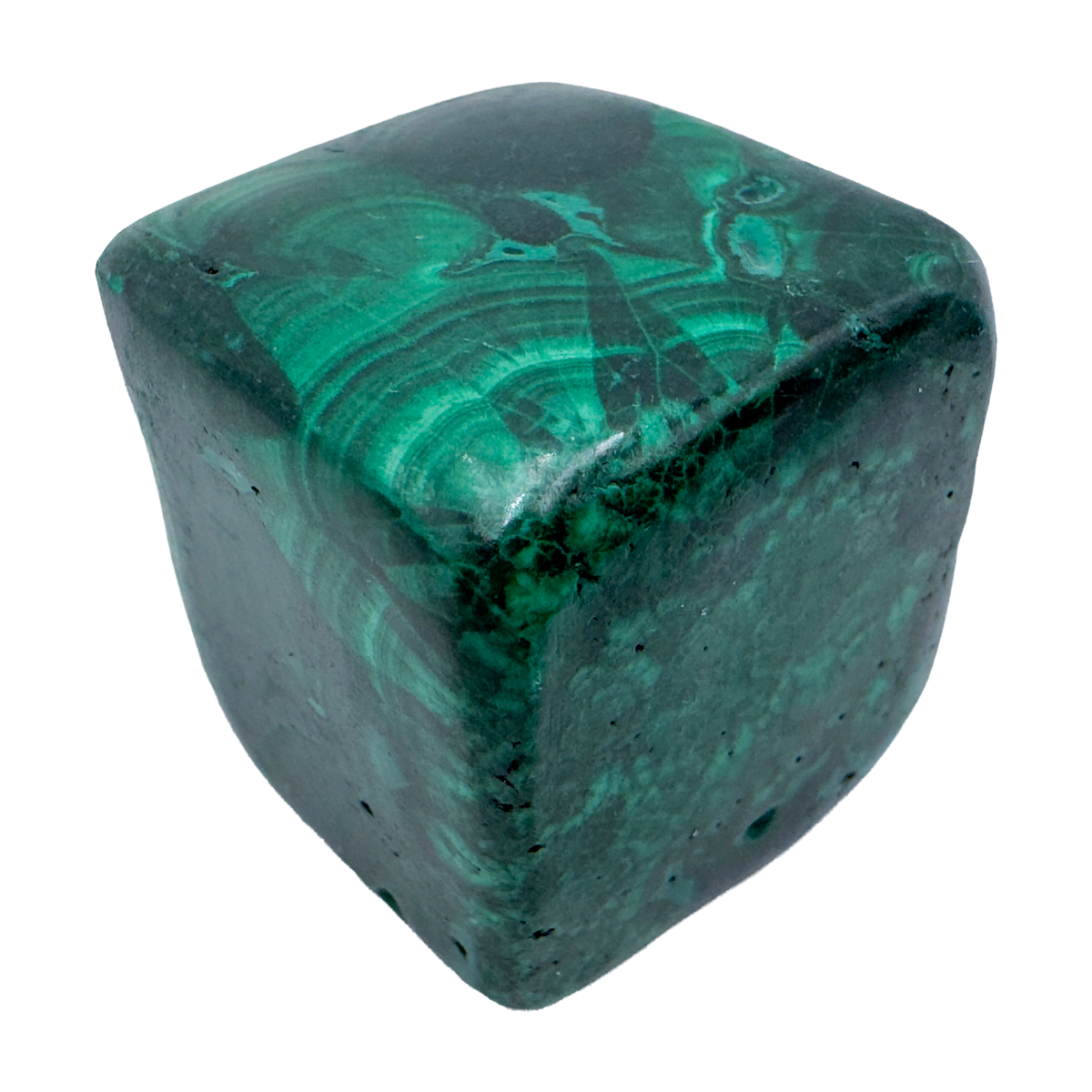 Detail view 5 of AA Grade Malachite hand polished stone from Democratic Republic of the Congo