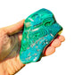 Macro view of Malachite specimen, Democratic Republic of the Congo-sourced, showing characteristic color.
