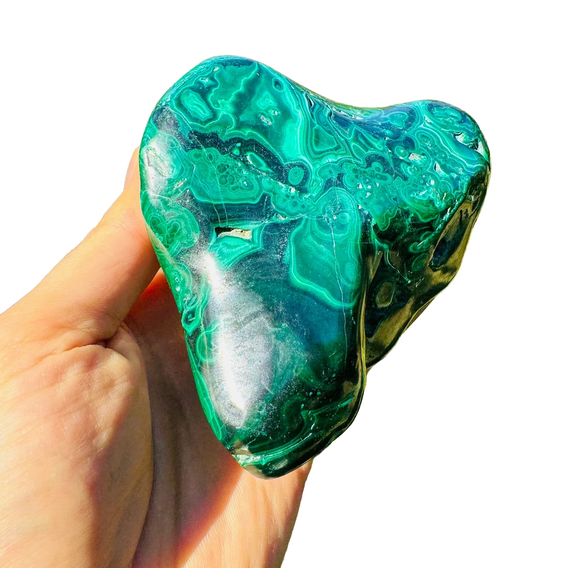 Natural surface of Malachite specimen, from Haut-Katanga, Democratic Republic of the Congo.