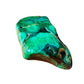 Back view of Grade AA Malachite specimen showing natural surface