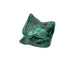 AA-grade malachite specimen from Haut-Katanga, Democratic Republic of the Congo, angled to show green banding wrapping around its full, rounded form.