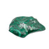AA-grade malachite specimen from Haut-Katanga, Democratic Republic of the Congo, shown from a three-quarter angle with green banding curving across its low, wide profile.