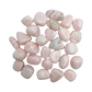 Mangano Calcite hand polished stones, Grade AA, soft pink with white banding, from Ancash, Peru