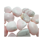 Close view of a Mangano Calcite stone showing pink and white layering, Grade AA, Ancash, Peru