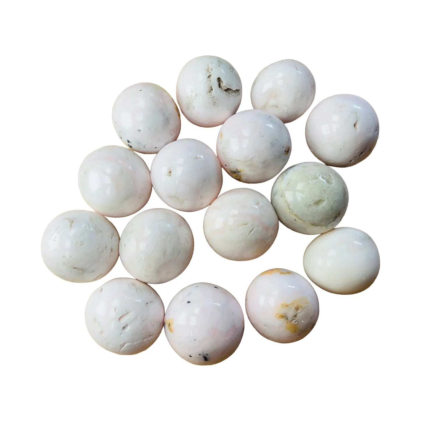 Mangano Calcite Palm Stones for Emotional Healing, Love & Self-Love — pink smooth polished, AAA grade from Peru