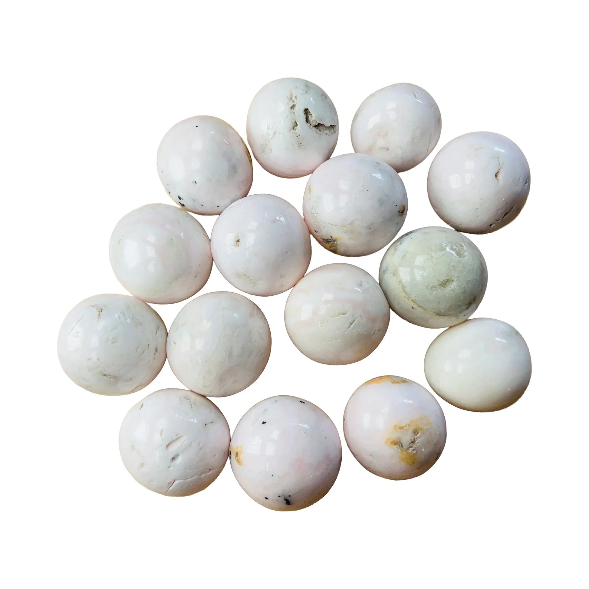 Mangano Calcite Palm Stones for Emotional Healing, Love & Self-Love — pink smooth polished, AAA grade from Peru