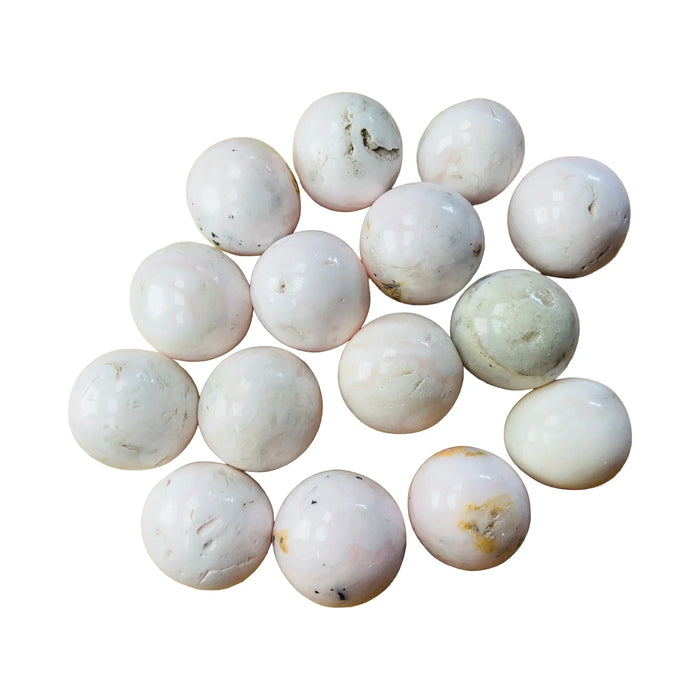Mangano Calcite Palm Stones for Emotional Healing, Love & Self-Love — pink smooth polished, AAA grade from Peru