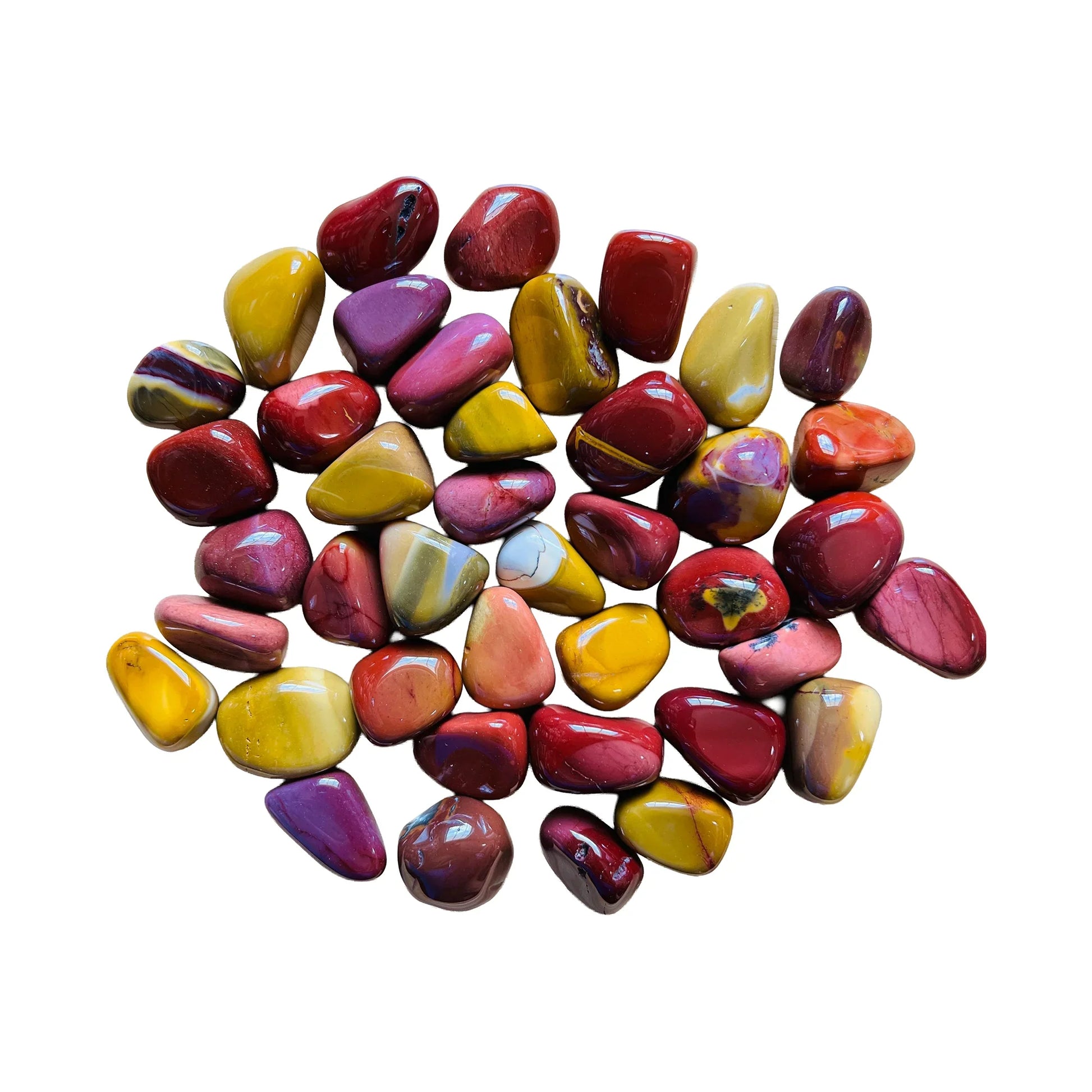 Mookaite Crystals traditionally associated with Vitality, Stability & New Adventures — polished, AA grade from Australia