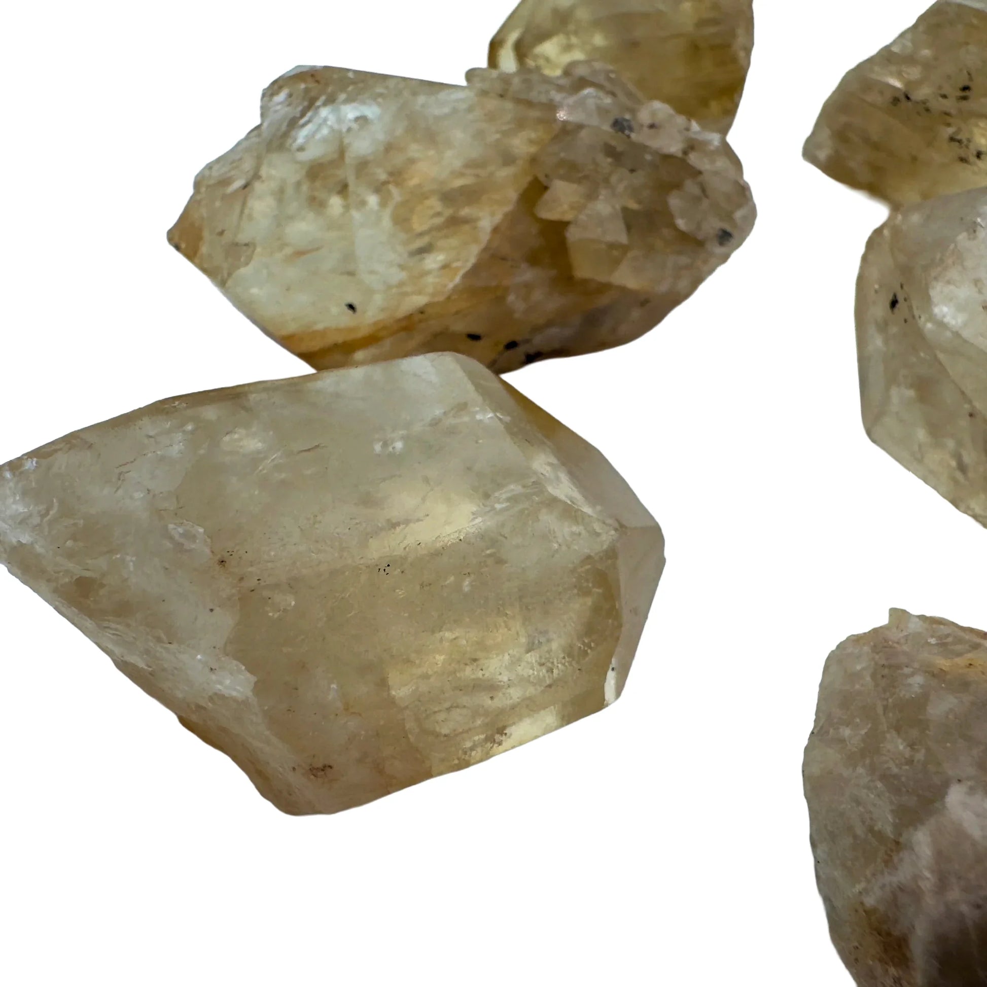Bottom side of Natural Citrine raw stone, showing natural texture, Democratic Republic of the Congo-sourced.