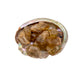 Detail of Grade A Natural Citrine raw stone, hand-selected from Haut-Lomami, Democratic Republic of the Congo, showing open form.