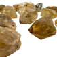 Aerial view of Natural Citrine raw stone, showing natural patina.