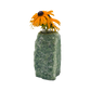 Nephrite jade crystal vase in mottled forest green stone, A grade, Minas Gerais Brazil, view 1