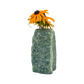 Nephrite jade crystal vase in mottled forest green stone, A grade, Minas Gerais Brazil, view 2