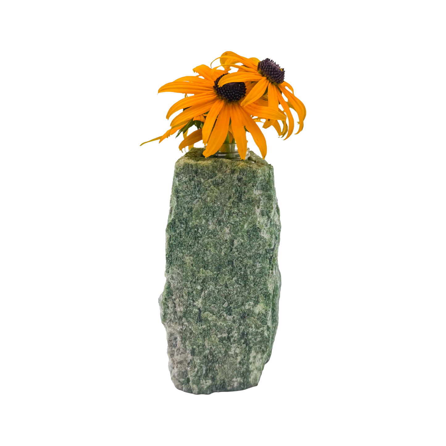 Nephrite jade crystal vase in mottled forest green stone, A grade, Minas Gerais Brazil, view 7