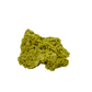 Collector-grade Brazilian nontronite no. 10 photographed from the reverse side, 2.22 by 2.59 inches of bubbled green clay mineral.