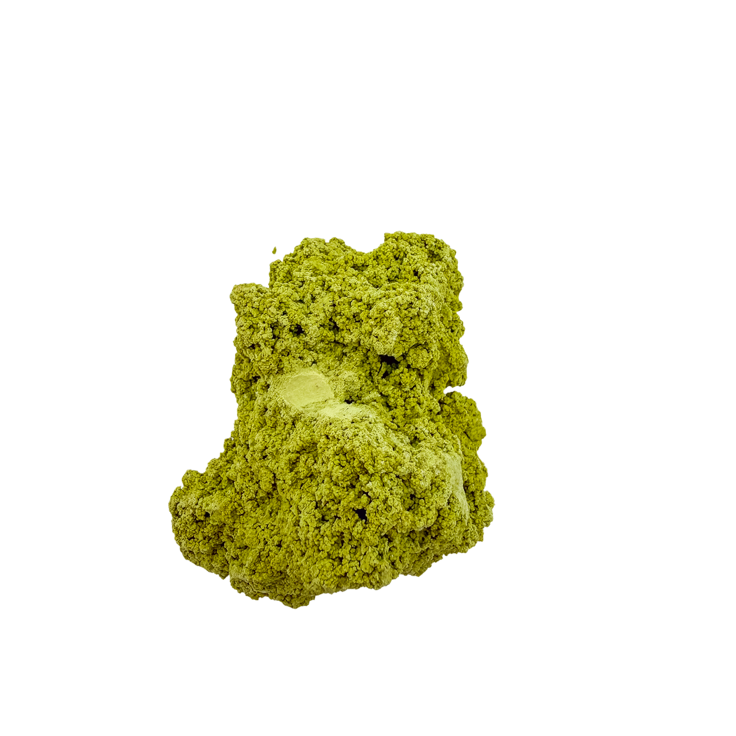Botryoidal nontronite from Brazil, specimen no. 10, angled three-quarter view, measuring 2.22 by 2.59 by 1.97 inches at 56 grams.