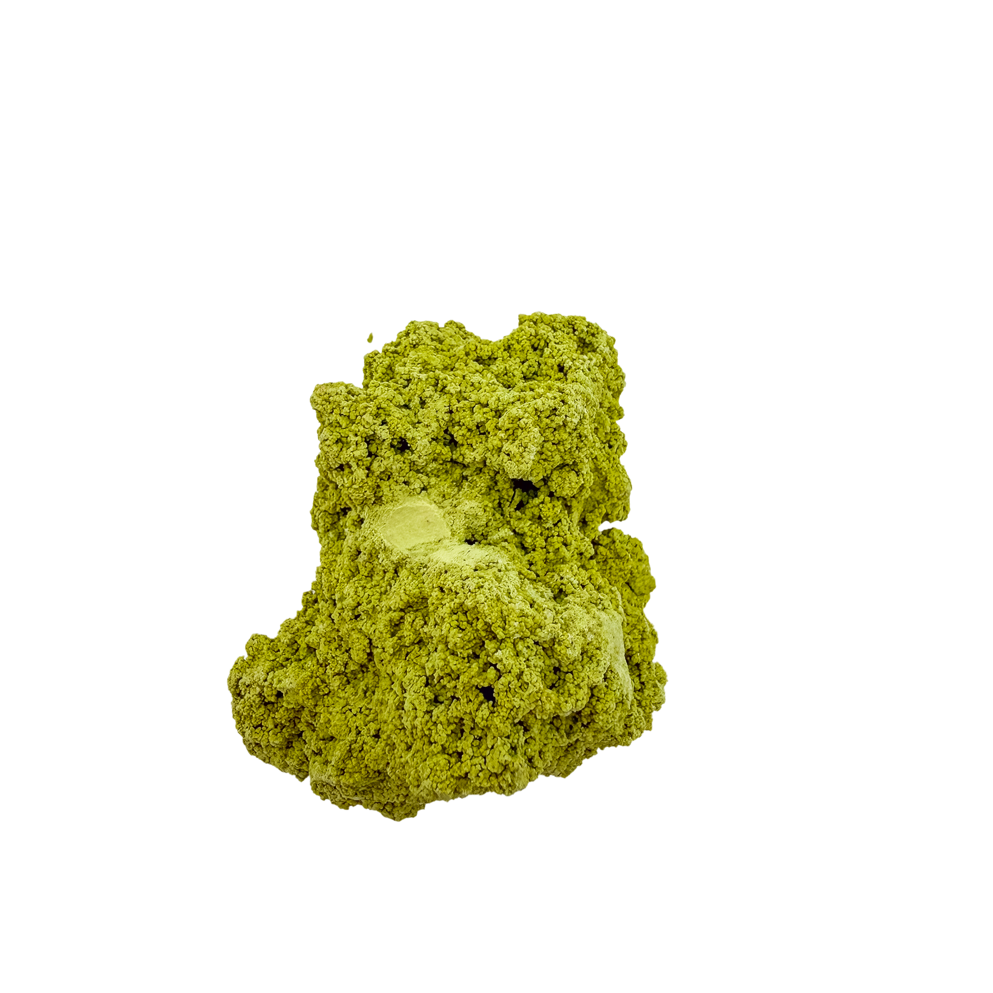 Botryoidal nontronite from Brazil, specimen no. 10, angled three-quarter view, measuring 2.22 by 2.59 by 1.97 inches at 56 grams.