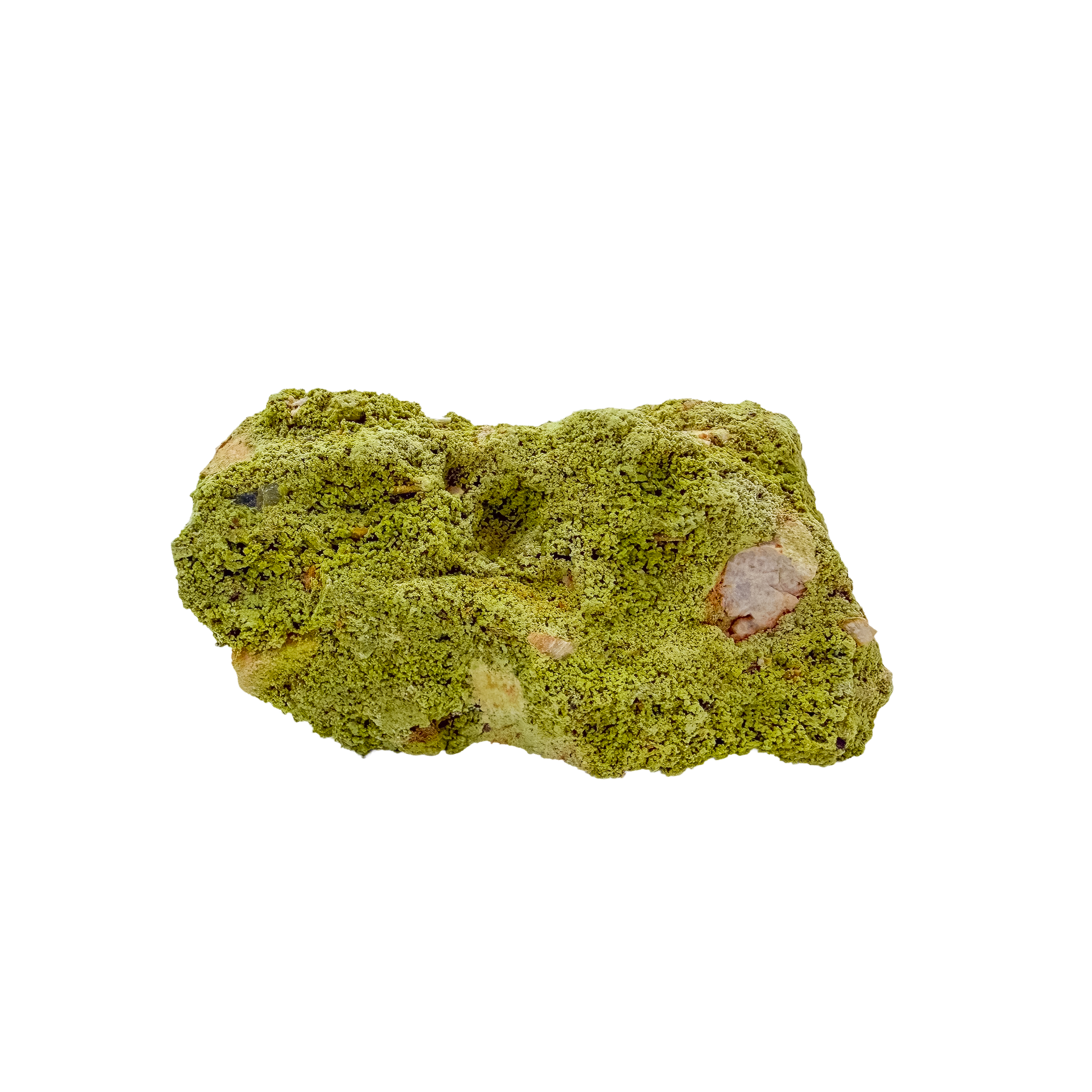 Reverse side of a rare nontronite specimen, no. 11, weighing 158 grams with chartreuse coloration throughout.