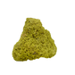 Untreated Brazilian nontronite, specimen no. 15, right profile, 2.95 by 2.50 inches of yellow-green botryoidal growth.