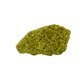 Nontronite no. 16 seen from the right profile: 121 grams of iron-rich smectite clay in chartreuse and olive tones.