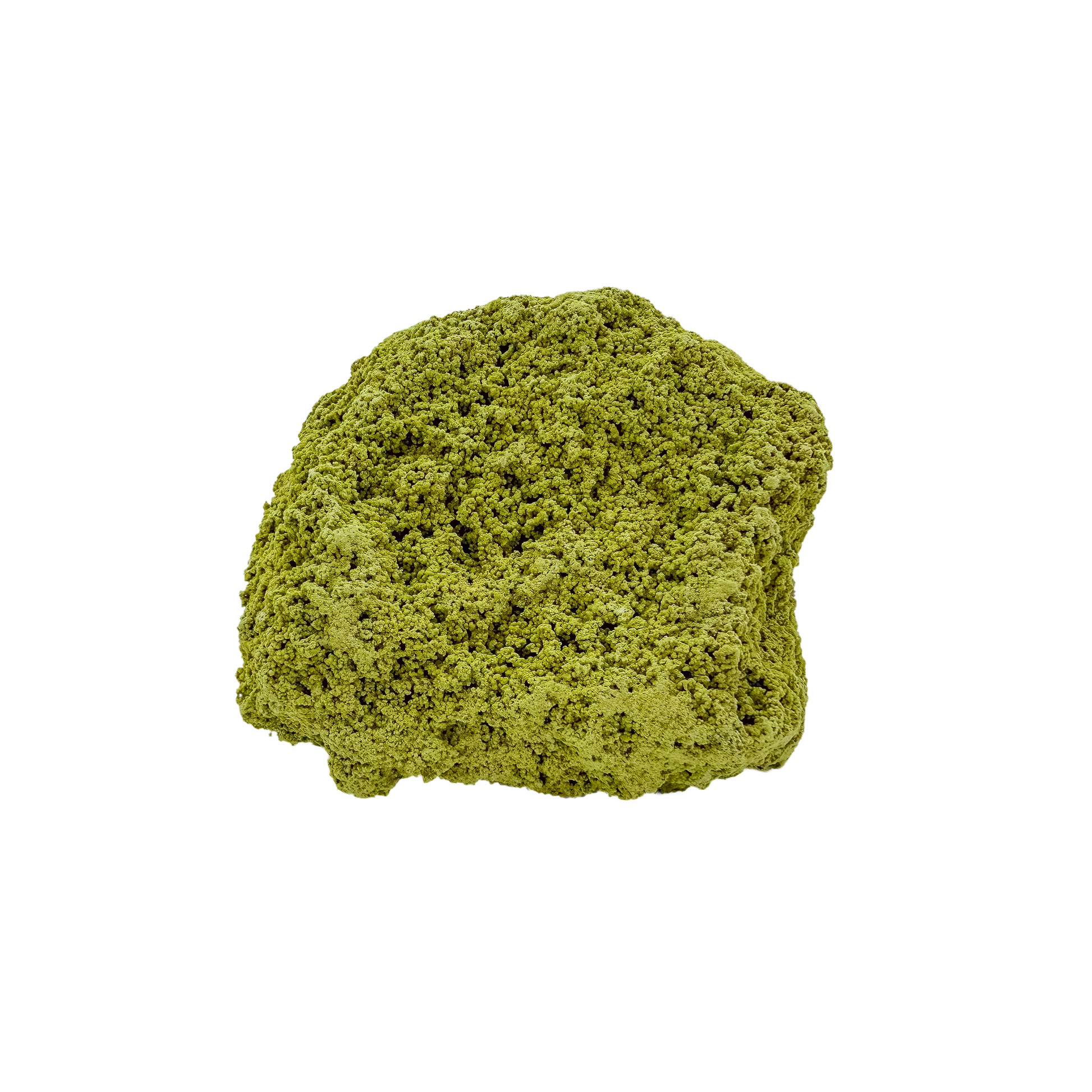 Reverse side of a rare nontronite specimen, no. 17, weighing 150 grams with chartreuse coloration throughout.
