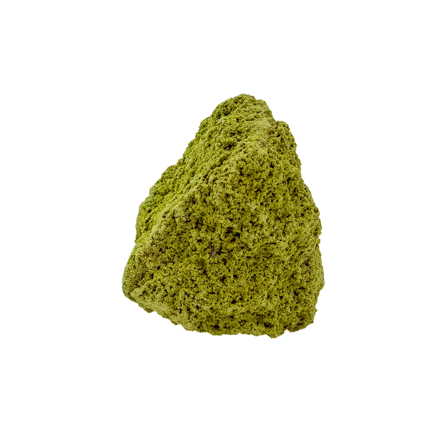 Nontronite no. 17 from the left profile, 3.40 inches long, its chalky green surface untreated and as-mined.
