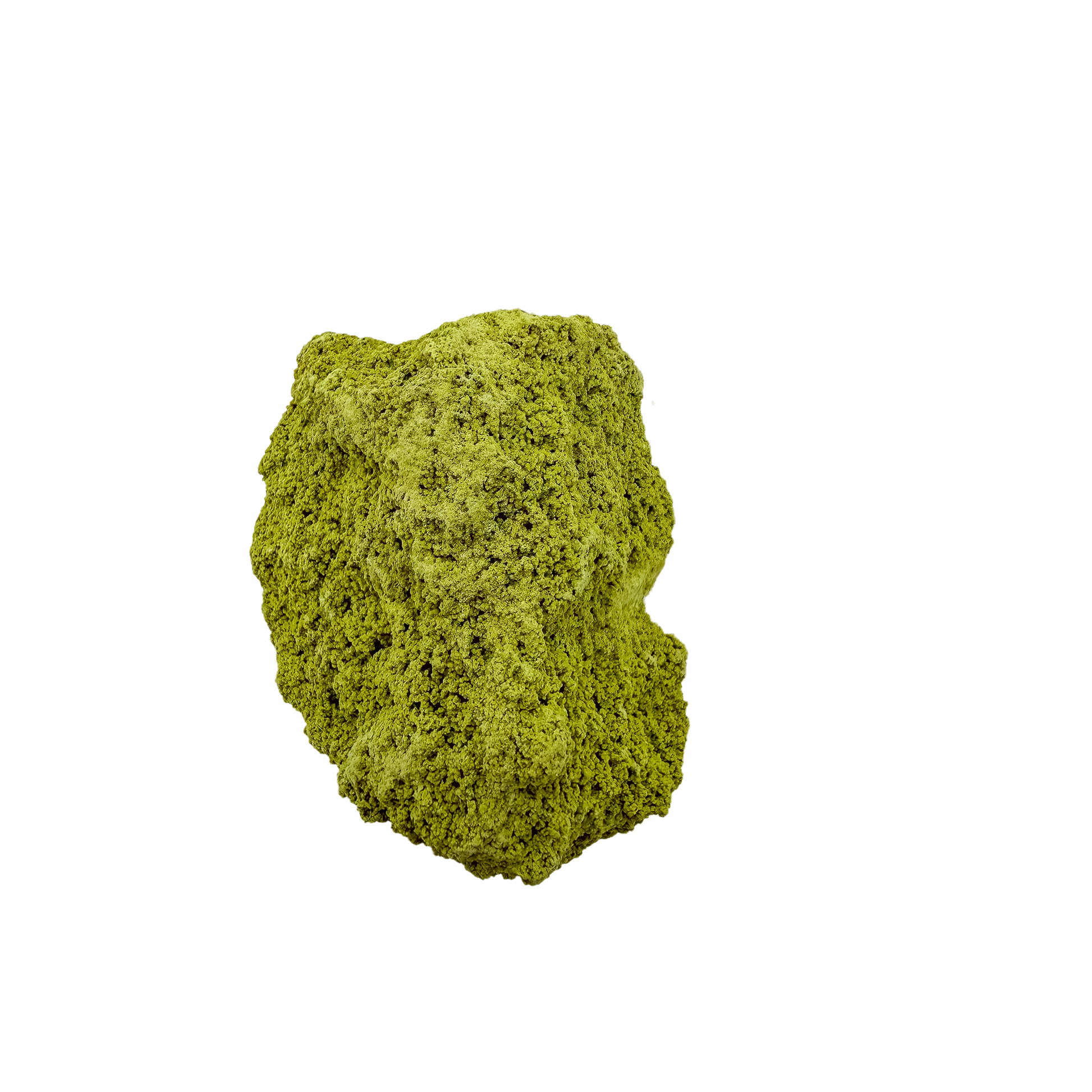 Nontronite specimen no. 17 photographed angled three-quarter view, a 3.40 by 2.13 inch piece of soft Mohs 1-2 clay mineral.
