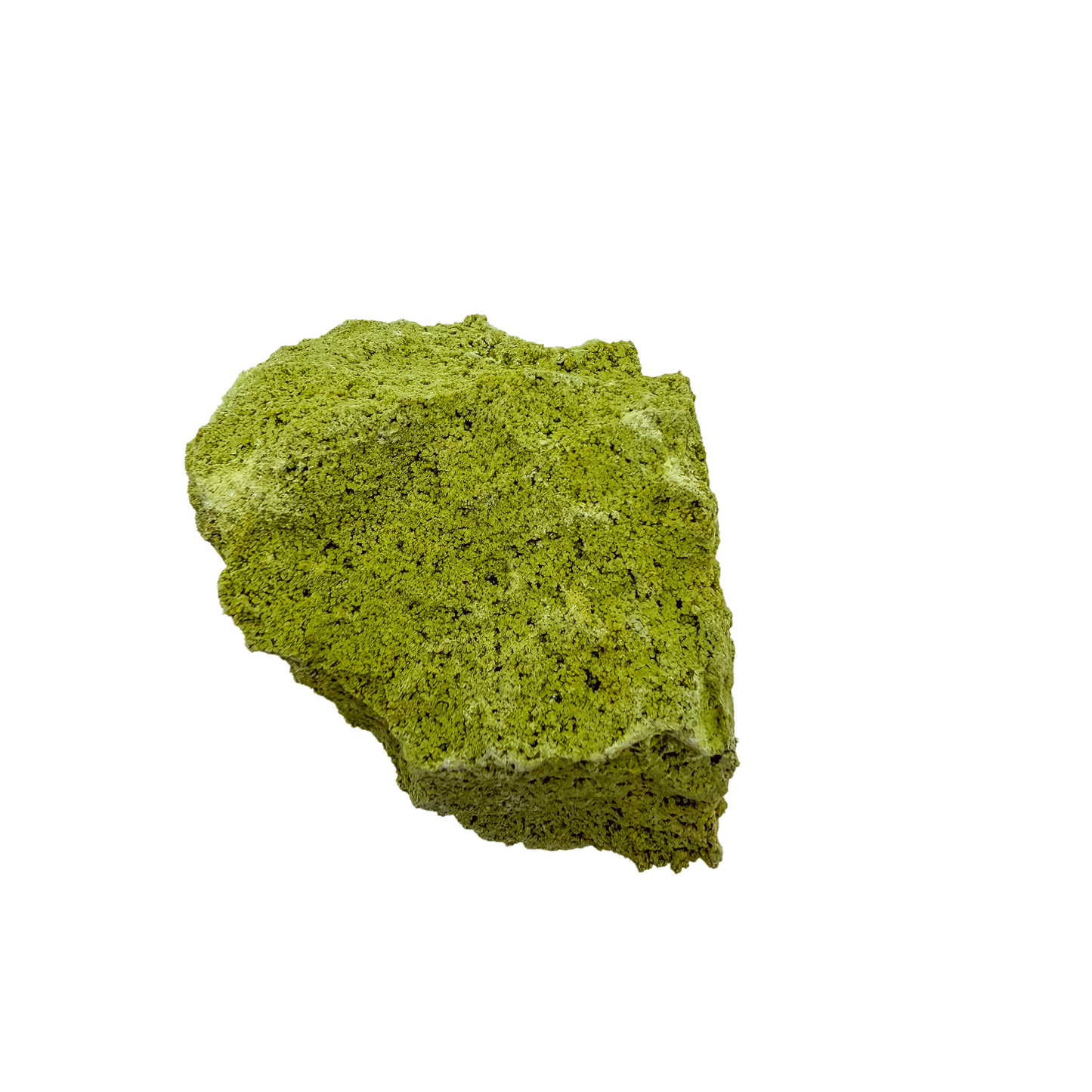Botryoidal nontronite from Brazil, specimen no. 18, angled three-quarter view, measuring 3.21 by 2.37 by 2.17 inches at 218 grams.