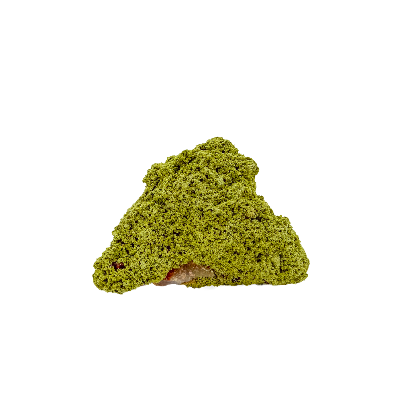 Reverse side of a rare nontronite specimen, no. 19, weighing 70 grams with chartreuse coloration throughout.