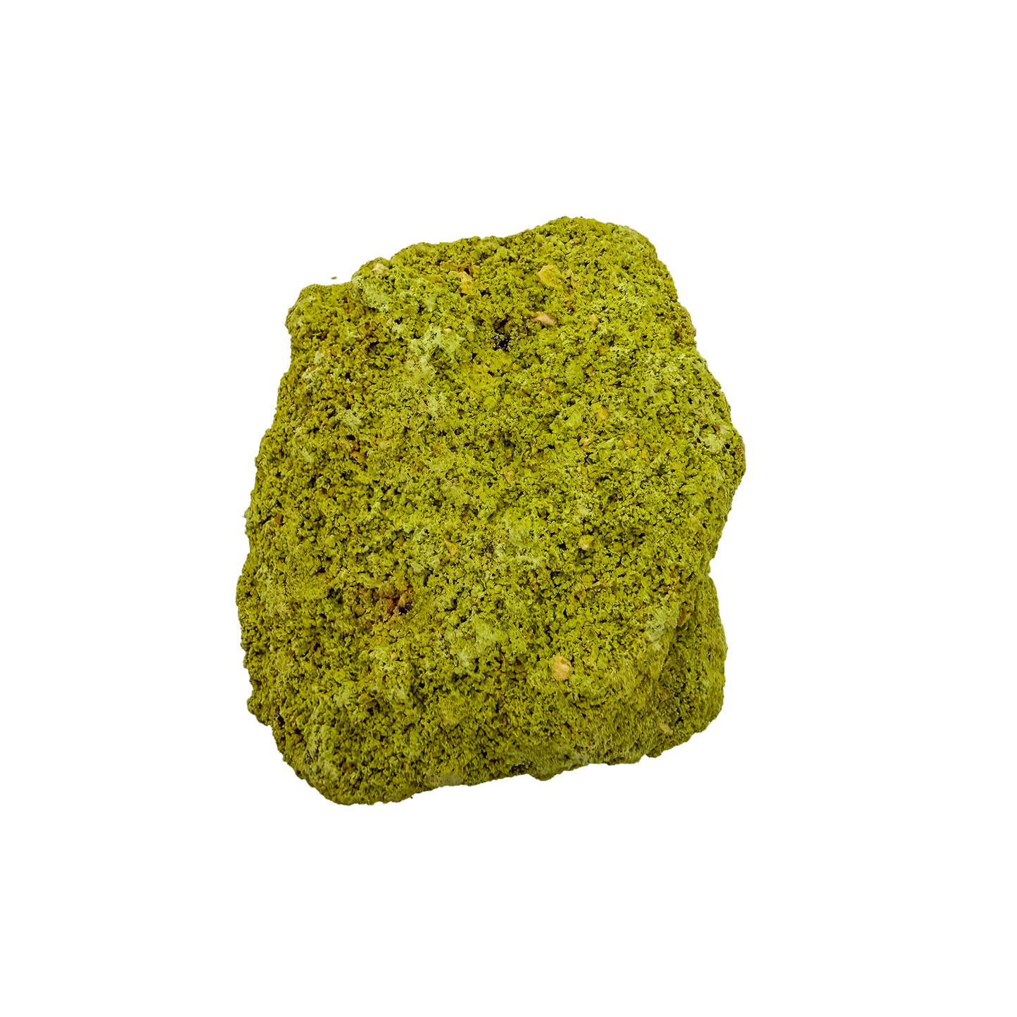 Botryoidal nontronite from Brazil, specimen no. 20, angled three-quarter view, measuring 3.56 by 2.82 by 1.66 inches at 134 grams.