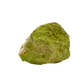 Collector-grade Brazilian nontronite no. 22 photographed from the reverse side, 3.76 by 2.74 inches of bubbled green clay mineral.