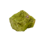 The left profile of nontronite no. 22, a 2.92 inch tall piece whose yellow-green surface reads as clustered bubbles.